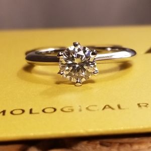 1ct Moissanite Diamond Ring